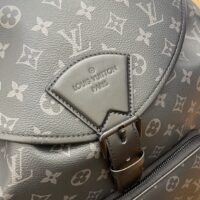 Louis Vuitton LV Unisex Montsouris Backpack Monogram Eclipse Coated Canvas Cowhide Leather (1)