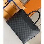 Louis Vuitton LV Unisex Porte-Documents Jour Damier Graphite Canvas Cowhide Leather - Imagen 4