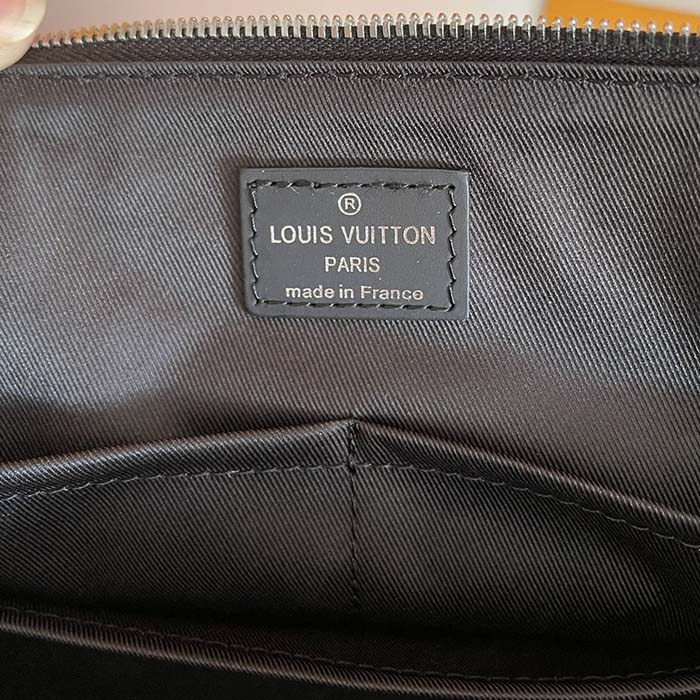 Louis Vuitton LV Unisex Porte-Documents Jour Damier Graphite Canvas Cowhide Leather (5)