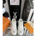 Louis Vuitton LV Unisex Run Away Sneaker White Maxi Damier-Embossed Grained Calf Leather Rubber - Bild 6