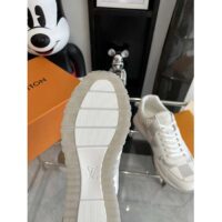 Louis Vuitton LV Unisex Run Away Sneaker White Maxi Damier-Embossed Grained Calf Leather Rubber (4)