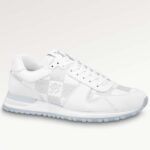 Louis Vuitton LV Unisex Run Away Sneaker Vit Maxi Damier-präglat narvat kalvläder gummi