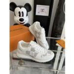 Louis Vuitton LV Unisex Run Away Sneaker White Maxi Damier-Embossed Grained Calf Leather Rubber - Bild 4