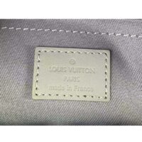 Louis Vuitton LV Unisex S Lock Messenger Mineral Gray Embossed Taurillon Monogram Cowhide Leather (9)