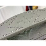 Louis Vuitton LV Unisex S Lock Messenger Mineral Gray Embossed Taurillon Monogram Cowhide Leather - Image 8