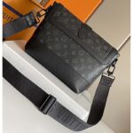 Louis Vuitton LV Unisex Saumur Messenger Monogram Eclipse Coated Canvas Black Leather - immagine 4