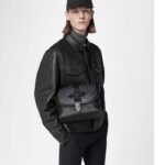 Louis Vuitton LV Unisex Saumur Messenger Monogram Eclipse Coated Canvas Black Leather - immagine 13