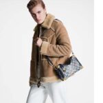 Louis Vuitton LV Unisex Side Trunk Blue Monogram Coated Canvas Cowhide Leather - immagine 12