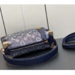 Louis Vuitton LV Unisex Side Trunk Blue Monogram Coated Canvas Cowhide Leather - immagine 5