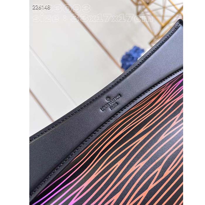 Louis Vuitton LV Unisex Soft Polochon MM Gradient Electric Sun Calf Leather Textile Lining (3)