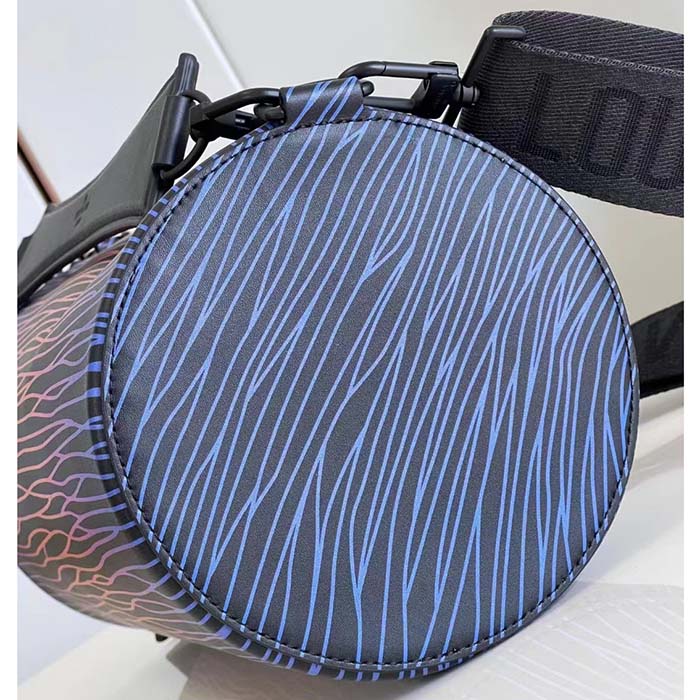 Louis Vuitton LV Unisex Soft Polochon MM Gradient Electric Sun Calf Leather Textile Lining (4)