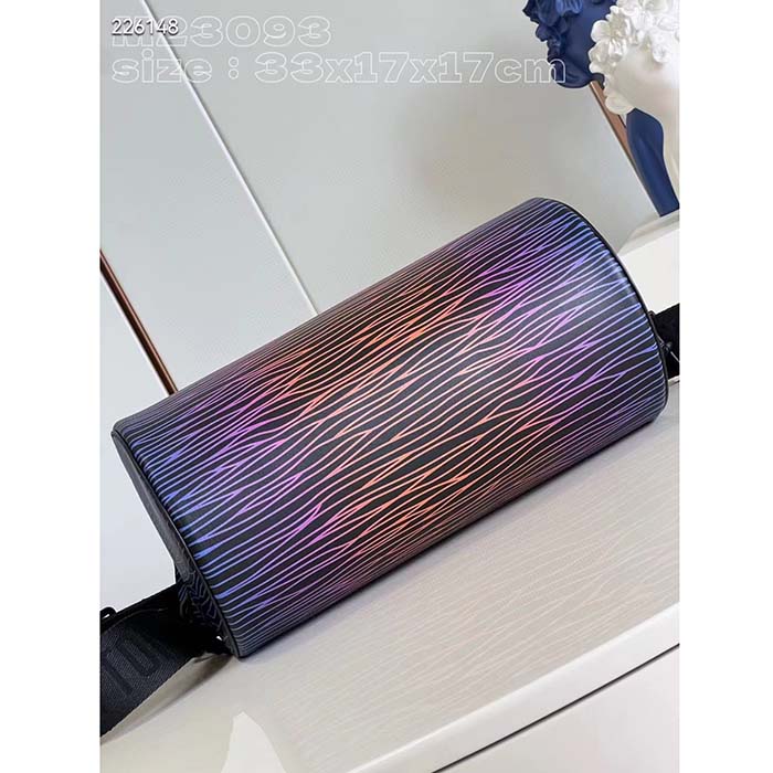 Louis Vuitton LV Unisex Soft Polochon MM Gradient Electric Sun Calf Leather Textile Lining (5)
