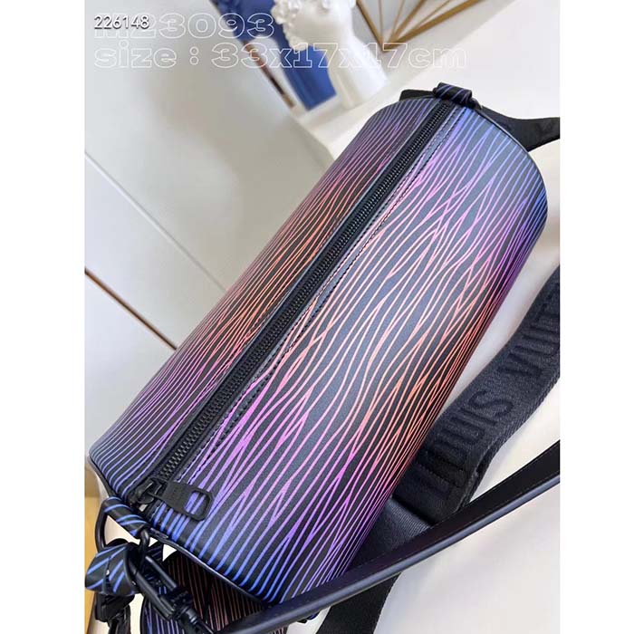 Louis Vuitton LV Unisex Soft Polochon MM Gradient Electric Sun Calf Leather Textile Lining (8)