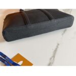 Louis Vuitton LV Unisex Takeoff Briefcase Black Grained Calf Leather Cowhide Textile Lining – Image 5