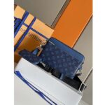 Louis Vuitton LV Unisex Trio Messenger Cobalt Blue Monogram Coated Canvas Taiga Cowhide Leather - immagine 3