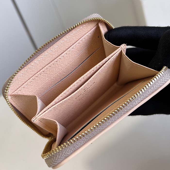 Louis Vuitton LV Unisex Zippy Coin Purse Beige Monogram Coated Canvas Cowhide Leather (7)