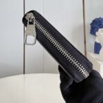 Louis Vuitton LV Unisex Zippy Organizer Monogram Eclipse Coated Canvas Cowhide Leather - immagine 6