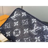 Louis Vuitton LV Unisex Zippy Wallet Blue Monogram Coated Canvas Cowhide Leather (1)