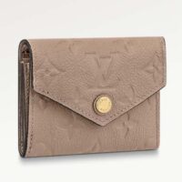 Louis Vuitton LV Unisex Zoe Wallet Monogram Empreinte Embossed Supple Grained Cowhide Leather Tourterelle Gray (1)