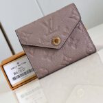Louis Vuitton LV Unisex Zoe Wallet Monogram Empreinte Embossed Supple Grained Cowhide Leather Tourterelle Gray - Image 2
