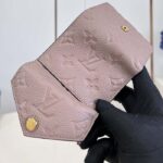 Louis Vuitton LV Unisex Zoe Wallet Monogram Empreinte Embossed Supple Grained Cowhide Leather Tourterelle Gray - Image 5