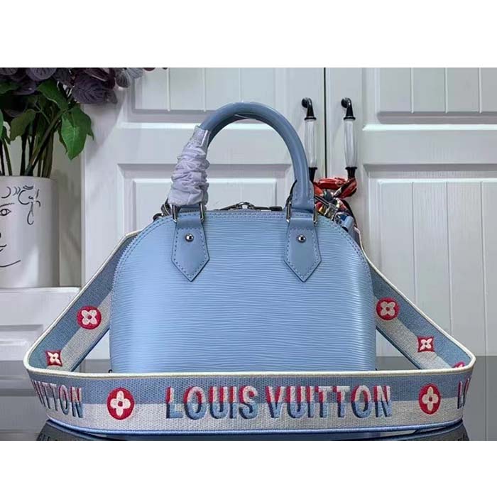 Louis Vuitton LV Women Alma BB Handbag Cloud Blue Epi Grained Smooth Cowhide Leather (8)