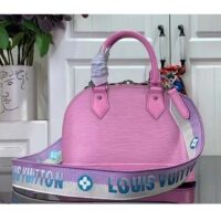 Louis Vuitton LV Women Alma BB Handbag Lilas Provence Lilac Epi Grained Cowhide Leather (9)