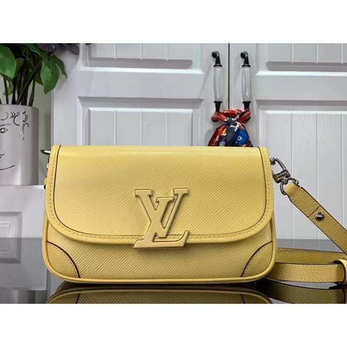 Louis Vuitton LV Women Buci Crossbody Yellow Epi Grained Cowhide Leather (3)