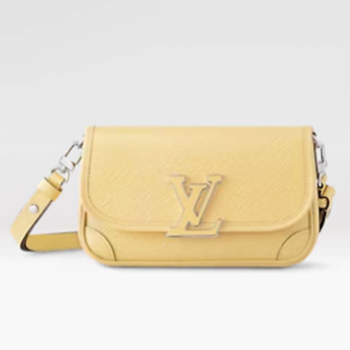 Louis Vuitton LV Women Buci Crossbody Yellow Epi Grained Cowhide Leather