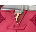 Louis Vuitton LV Women Capucines BB Handbag Pink Calfskin Leather Cowhide Lining - Image 8