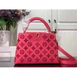 Louis Vuitton LV Women Capucines BB Handbag Pink Calfskin Leather Cowhide Lining - Image 2