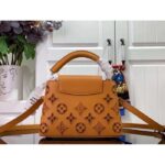 Louis Vuitton LV Women Capucines Mini Handbag Saffron Yellow Calfskin Leather Cowhide Lining - immagine 3