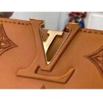 Louis Vuitton LV Women Capucines Mini Handbag Saffron Yellow Calfskin Leather Cowhide Lining - immagine 7
