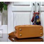 Louis Vuitton LV Women Capucines Mini Handbag Saffron Yellow Calfskin Leather Cowhide Lining - immagine 5