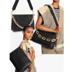 Louis Vuitton LV Women Coussin MM Handbag Black Monogram Embossed Puffy Lambskin - immagine 12