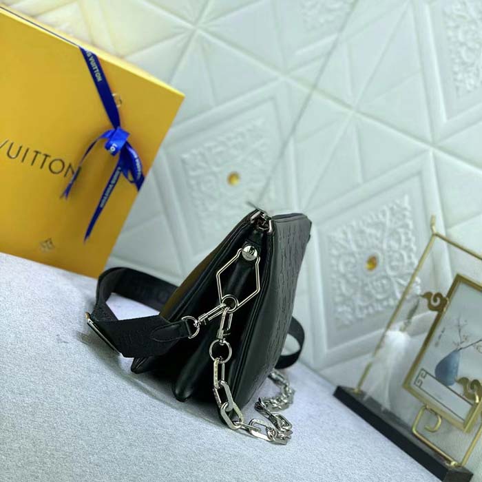 Louis Vuitton LV Women Coussin PM Handbag Black Lambskin Cowhide Leather (2)