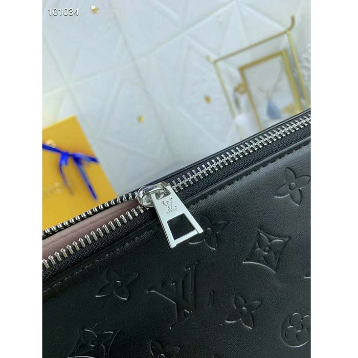 Louis Vuitton LV Women Coussin PM Handbag Black Lambskin Cowhide Leather (7)