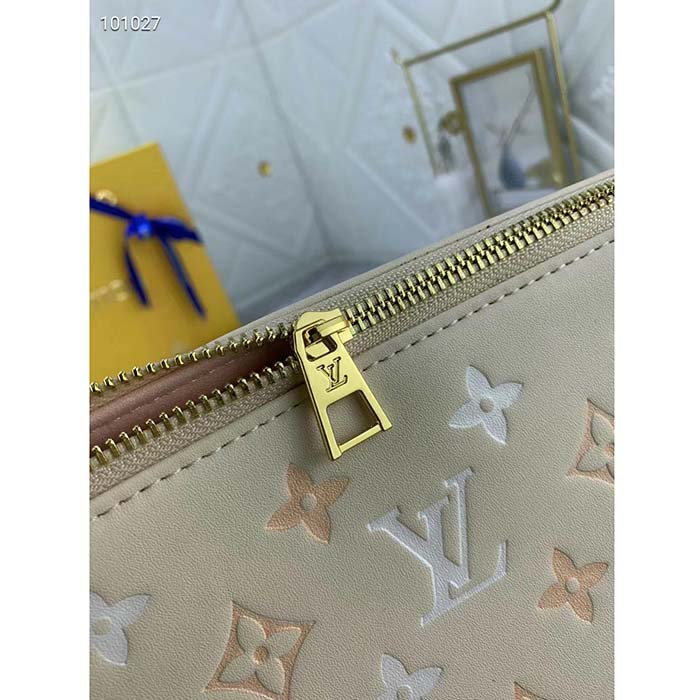 Louis Vuitton LV Women Coussin PM Handbag Crème Beige Lambskin Cowhide Leather (1)