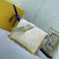 Louis Vuitton LV Women Coussin PM Handbag Crème Beige Lambskin Cowhide Leather (2)