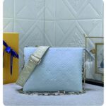 Louis Vuitton LV Women Coussin PM Handbag Ice Blue Lambskin Cowhide Leather Zip Closure - Image 2