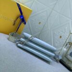 Louis Vuitton LV Women Coussin PM Handbag Ice Blue Lambskin Cowhide Leather Zip Closure - Image 5