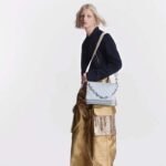 Louis Vuitton LV Women Coussin PM Handbag Ice Blue Lambskin Cowhide Leather Zip Closure - Image 11