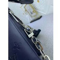 Louis Vuitton LV Women Coussin PM Handbag Marine Blue Monogram Embossed Puffy Lambskin Calfskin Leather (7)