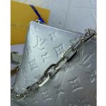 Louis Vuitton LV Women Coussin PM Handbag Silver Lambskin Cowhide Lining Zip Closure - Bild 7