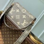 Louis Vuitton LV Women Diane Tourterelle Beige Cream Monogram Empreinte Embossed Cowhide Leather – Image 5