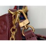 Louis Vuitton LV Women Easy Pouch Wine Red Monogram Empreinte Embossed Grained Cowhide Leather - immagine 11