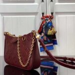 Louis Vuitton LV Women Easy Pouch Wine Red Monogram Empreinte Embossed Grained Cowhide Leather - immagine 5