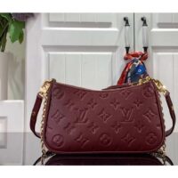 Louis Vuitton LV Women Easy Pouch Wine Red Monogram Empreinte Embossed Grained Cowhide Leather (6)