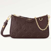 Louis Vuitton LV Women Easy Pouch Wine Red Monogram Empreinte Embossed Grained Cowhide Leather (6)