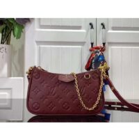 Louis Vuitton LV Women Easy Pouch Wine Red Monogram Empreinte Embossed Grained Cowhide Leather (6)